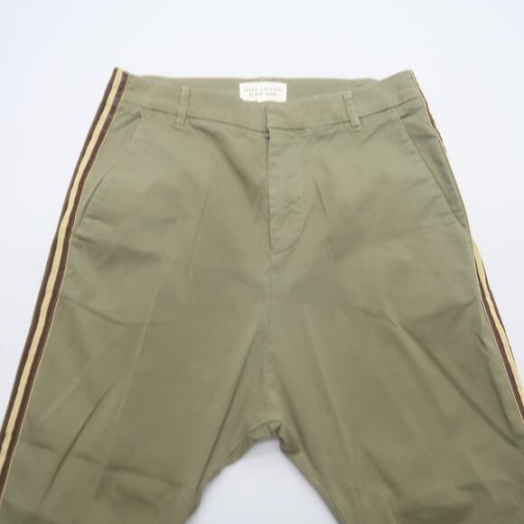 Nili Lotan Paris Pants Size 2 Green Side Stripe Drop Crotch Baggy Trousers - Picture 5 of 12